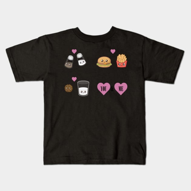 Kawaii Pairs like You & Me Kids T-Shirt by Food in a Can